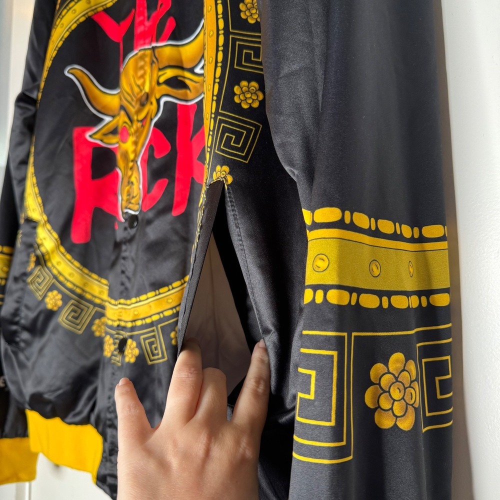WWE The Rock Retro Fanimation Chalk Line Snap Jacket Sz XL - Picture 4 of 13